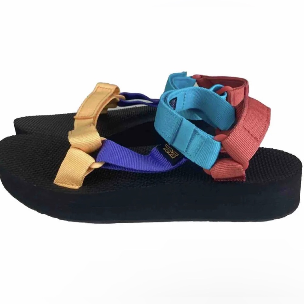 Teva Women's US 9 Universal Platform Sandals 1090969 Black/Multicolor New